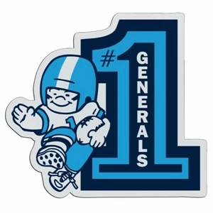 Number 1 Fooball Player - Lightweight Plastic Sports Badge With Safety Pin Or Magnet Backing