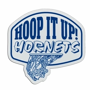 Backboard - Lightweight Plastic Sports Badge With Safety Pin Or Magnet Backing
