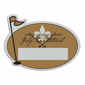 Golf Pin - Lightweight Plastic Sports Badge With Safety Pin Or Magnet Backing