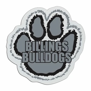 Paw - Lightweight Plastic Sports Badge With Safety Pin Or Magnet Backing