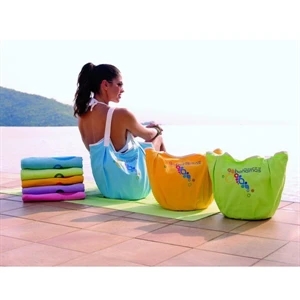 Coastal Bag (tm) - Colorfusion (tm) Transfer - Bag Made From Cotton Twill & Has A Round Gusset 20"w X 16"h X 9"d
