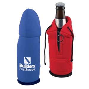 Bottle Hoodie Coolie - Bottle Sleeve With Zipper, Made Of Scuba Material. 2 Day Quickship