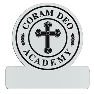 Round With Nameplate - White Lightweight Plastic Badge With Safety Pin Or Magnet Backing