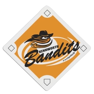 Diamond - White Lightweight Plastic Badge With Safety Pin Or Magnet Backing