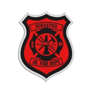 Shield - White Lightweight Plastic Badge With Safety Pin Or Magnet Backing