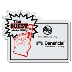 Burst Name Badge - Left - White Lightweight Plastic Badge With Safety Pin Or Magnet Backing