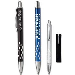 Blingtown - Smooth Writing Metal Pen With Retractable Ballpoint With An Eye-catching Design