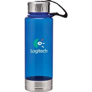 H2go (r) Fusion - Blue - 23 Oz Single Wall (bpa Free) Acrylic Bottle, Threaded Lid With Stainless Accents