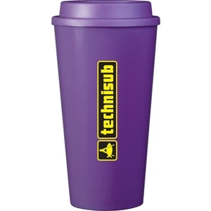 Cup2go (r) - Purple - 16 Oz Double Wall Polypropylene Cup With Threaded Lid