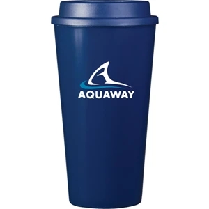 Cup2go (r) - Blue - 16 Oz Double Wall Polypropylene Cup With Threaded Lid