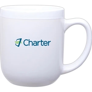 Modelo - White - Matte Exterior Ceramic Mug With Glossy Interior And C Handle. 16 Oz