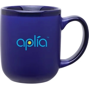 Modelo - Cobalt Blue - Matte Exterior Ceramic Mug With Glossy Interior And C Handle. 16 Oz