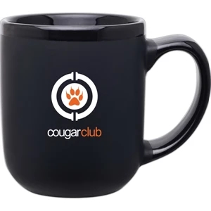 Modelo - Black - Matte Exterior Ceramic Mug With Glossy Interior And C Handle. 16 Oz