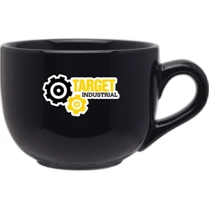 Jumbo - Black - Large Ceramic Mug With Handle And A Glossy Finish, 16 Oz