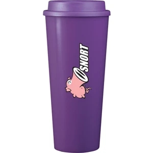 Cup2go (tm) - Purple - 20 Oz Double Wall Polypropylene Cup With Threaded Lid