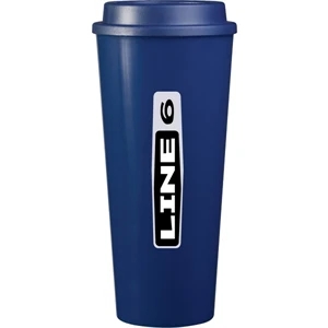 Cup2go (tm) - Blue - 20 Oz Double Wall Polypropylene Cup With Threaded Lid