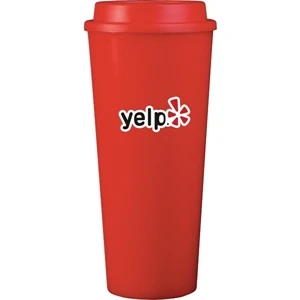 Cup2go (tm) - Red - 20 Oz Double Wall Polypropylene Cup With Threaded Lid