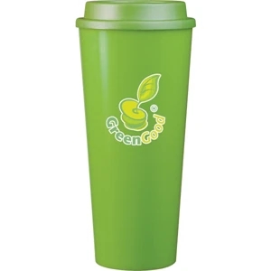 Cup2go (tm) - Apple - 20 Oz Double Wall Polypropylene Cup With Threaded Lid