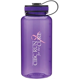 H2go (r) Wide - Purple - 34 Oz Single Wall (bpa Free) Eastman Tritan Copolyester Bottle With Two-tone Lid
