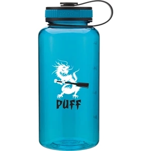H2go (r) Wide - Aqua - 34 Oz Single Wall (bpa Free) Eastman Tritan Copolyester Bottle With Two-tone Lid