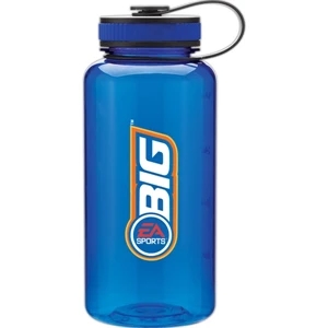 H2go (r) Wide - Blue - 34 Oz Single Wall (bpa Free) Eastman Tritan Copolyester Bottle With Two-tone Lid