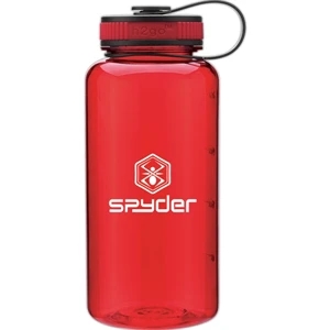 H2go (r) Wide - Red - 34 Oz Single Wall (bpa Free) Eastman Tritan Copolyester Bottle With Two-tone Lid