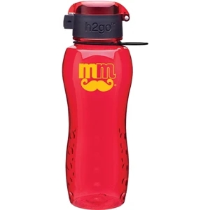 H2go (r) Zuma - Red - 24 Oz Single Wall (bpa Free) Eastman Tritan (tm) Copolyester Bottle With Flip Lid