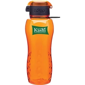 H2go (r) Zuma - Tangerine - 24 Oz Single Wall (bpa Free) Eastman Tritan (tm) Copolyester Bottle With Flip Lid