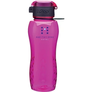 H2go (r) Zuma - Fuchsia - 24 Oz Single Wall (bpa Free) Eastman Tritan (tm) Copolyester Bottle With Flip Lid