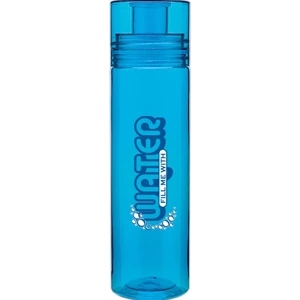 H2go (r) Trio - Aqua - 20 Oz Single Wall (bpa Free) Eastman Tritan (tm) Copolyester Bottle With Threaded Lid