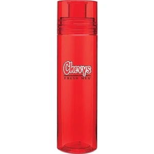 H2go (r) Trio - Red - 20 Oz Single Wall (bpa Free) Eastman Tritan (tm) Copolyester Bottle With Threaded Lid
