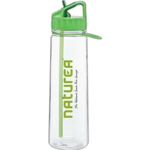 H2go (r) Angle - Apple - 30 Oz Single Wall Tritan (tm) Copolyester Bottle With Flip-up Straw, Silicone Grip
