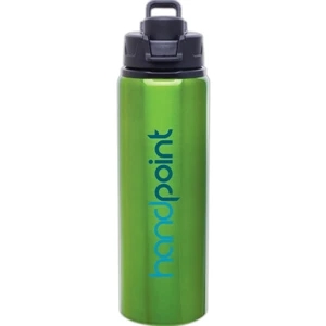 H2go (r) Surge - Apple - 28 Oz Single Wall Aluminum Water Bottle With Threaded Flip-top Lid