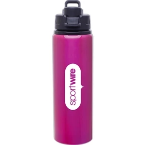 H2go (r) Surge - Fuchsia - 28 Oz Single Wall Aluminum Water Bottle With Threaded Flip-top Lid
