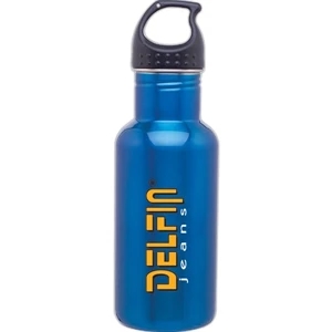H2go (r) Bolt - Electric Blue - 18 Oz Single Wall 18/8 Stainless Steel Water Bottle With Threaded Lid