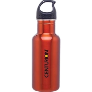 H2go (r) Bolt - Orange - 18 Oz Single Wall 18/8 Stainless Steel Water Bottle With Threaded Lid