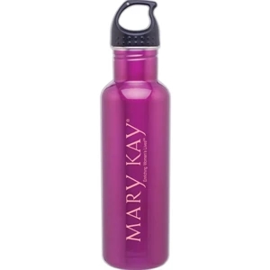 H2go (r) Bolt - Fuchsia - 24 Oz Single Wall 18/8 Stainless Steel Water Bottle With Threaded Lid