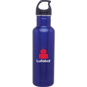 H2go (r) Bolt - Blue - 24 Oz Single Wall 18/8 Stainless Steel Water Bottle With Threaded Lid