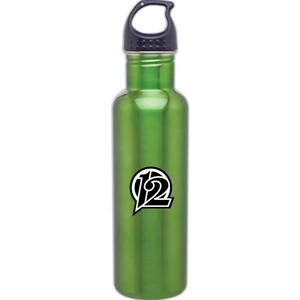 H2go (r) Bolt - Apple - 24 Oz Single Wall 18/8 Stainless Steel Water Bottle With Threaded Lid