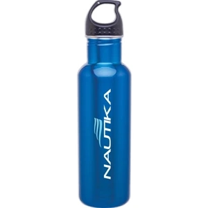 H2go (r) Bolt - Electric Blue - 24 Oz Single Wall 18/8 Stainless Steel Water Bottle With Threaded Lid