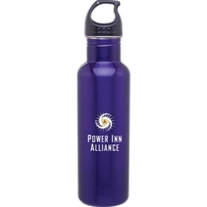 H2go (r) Bolt - Purple - 24 Oz Single Wall 18/8 Stainless Steel Water Bottle With Threaded Lid