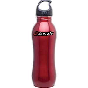 H2go (r) Balance - Red - 24 Oz. Single Wall 18/8 Stainless Steel Sport Bottle With Threaded Lid