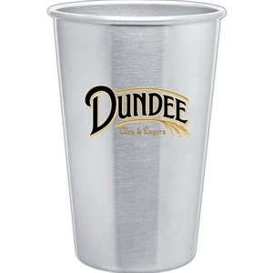Stainless Steel - 16 Oz Single Wall 18/8 Stainless Steel Pint Tumbler For Cold Beverages