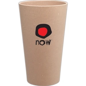 Eco Pint - Khaki - 16 Oz. Single Wall Pint Tumbler Made From Bamboo Fiber