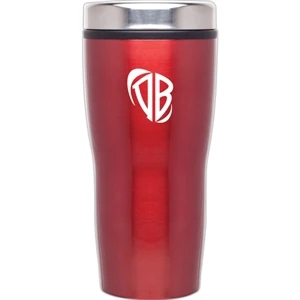 Stealth - Red - 16 Oz Double Wall Stainless Steel Tumbler With Plastic Liner, Foam Insulated