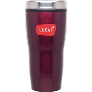 Stealth - Maroon - 16 Oz Double Wall Stainless Steel Tumbler With Plastic Liner, Foam Insulated