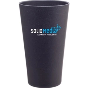 Eco Pint - Black - 16 Oz. Single Wall Pint Tumbler Made From Bamboo Fiber