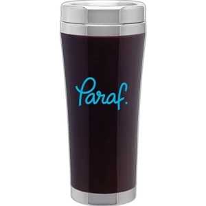 Veer - Brown - 18 Oz Double Wall 18/8 Stainless Steel Tumbler, Foam Insulated With Push On Lid