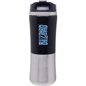 Laguna Fusion - Black - 14 Oz 2-tone Acrylic And 18/8 Stainless Steel Tumbler, Foam Insulated With Lid