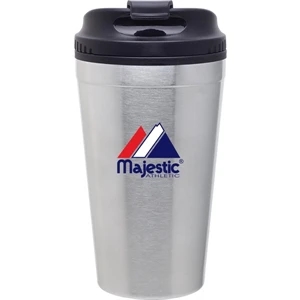 Spirit - Stainless Steel - 16 Oz Double Wall Stainless Steel Tumbler With Plastic Liner, Foam Insulated